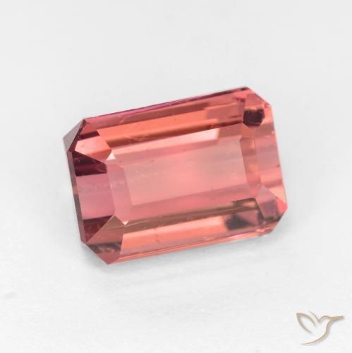 2.83ct Naturale Rosa scuro Tormalina, Taglio smeraldo, SI