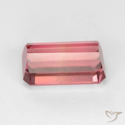 Tormalina Rosa scuro naturale da 3.27 ct, Ottagonale / Taglio smeraldo, VS-SI