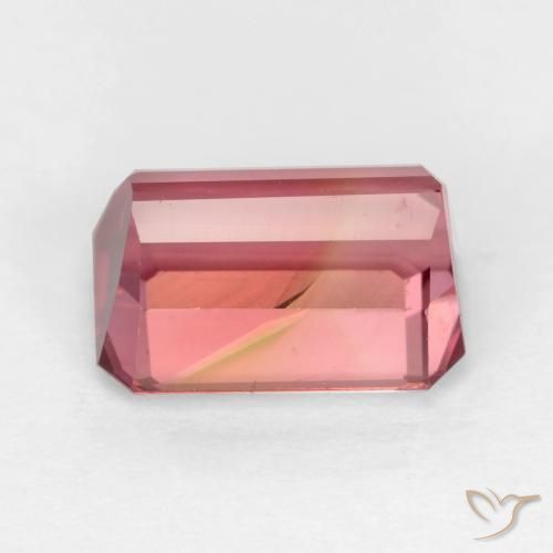 Tormalina Rosa scuro naturale da 2.30 ct, Ottagonale / Taglio smeraldo, VS