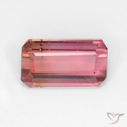 3.04ct Naturale Punch di frutta rosso Tormalina, Taglio smeraldo, SI
