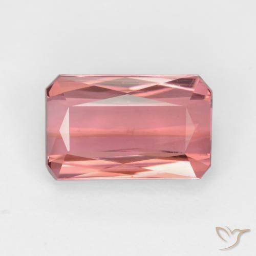 2.64ct Naturale Rosa chiaro Tormalina, Taglio smeraldo, VS-SI