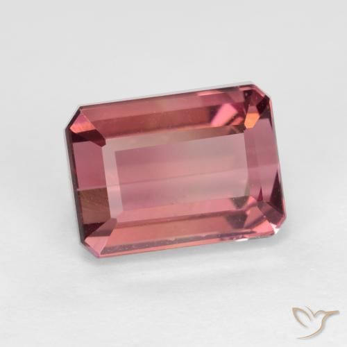 Tormalina Rosa scuro naturale da 2.98 ct, Ottagonale / Taglio smeraldo, VVS-VS