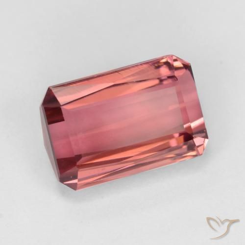 Tormalina Rosa scuro naturale da 2.87 ct, Ottagonale / Taglio smeraldo, VVS-VS