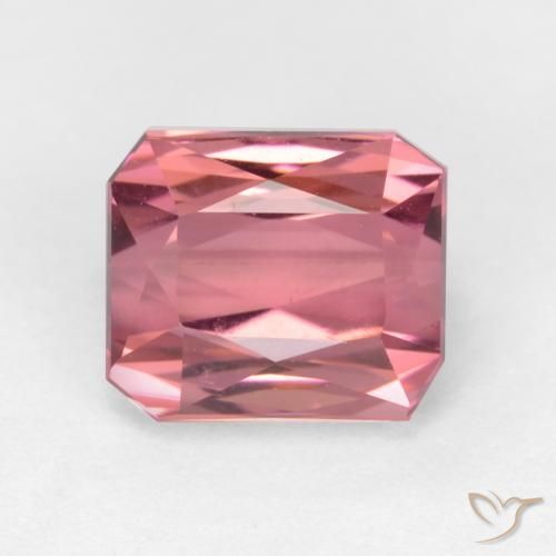 2.17ct Naturale Rosa gomma da masticare Tormalina, Taglio smeraldo, VS
