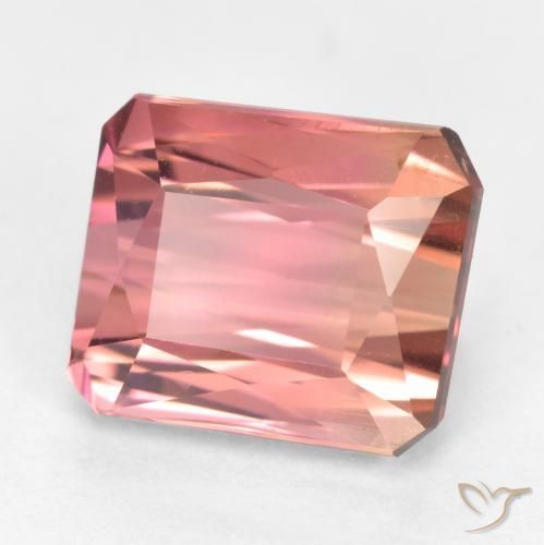 Tormalina Rosa medio naturale da 2.55 ct, Ottagonale / Taglio smeraldo, VS