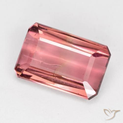 Tormalina Rosa rossastra naturale da 4.74 ct, Ottagonale / Taglio smeraldo, SI