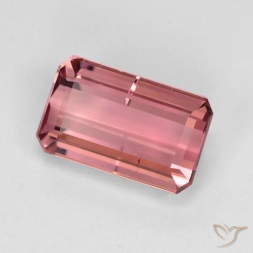 Tormalina Rosa chiaro naturale da 1.60 ct, Ottagonale / Taglio smeraldo, SI