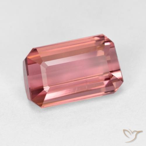 Tormalina Rosa intenso naturale da 1.67 ct, Ottagonale / Taglio smeraldo, VS