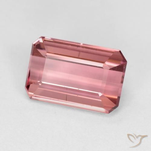 Tormalina Rosa medio naturale da 1.53 ct, Ottagonale / Taglio smeraldo, VS-SI