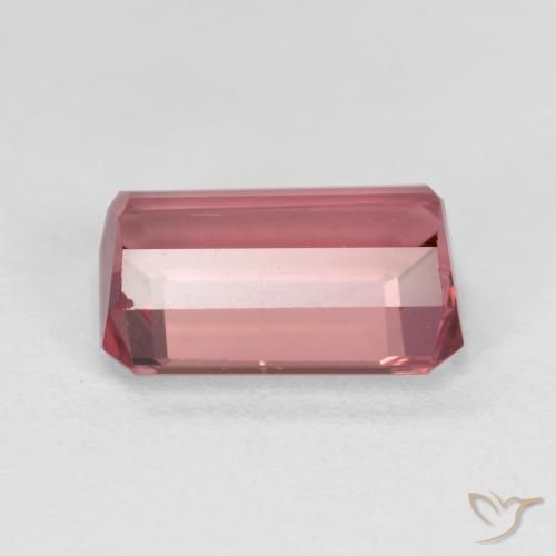Tormalina Rosa medio naturale da 1.53 ct, Ottagonale / Taglio smeraldo, VS-SI