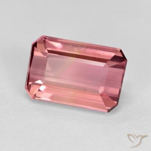 Tormalina Rosa medio naturale da 1.68 ct, Ottagonale / Taglio smeraldo, VVS-VS