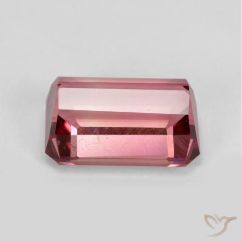 Tormalina Rosa medio naturale da 1.68 ct, Ottagonale / Taglio smeraldo, VVS-VS