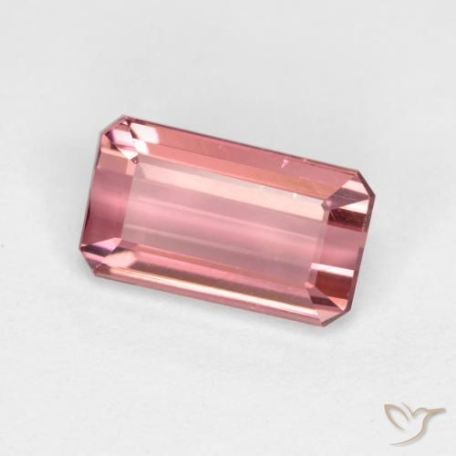 Tormalina Rosa intenso naturale da 1.41 ct, Ottagonale / Taglio smeraldo, VVS-VS