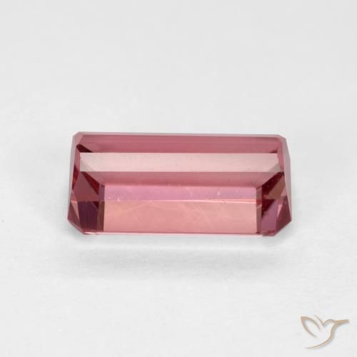 Tormalina Rosa intenso naturale da 1.41 ct, Ottagonale / Taglio smeraldo, VVS-VS