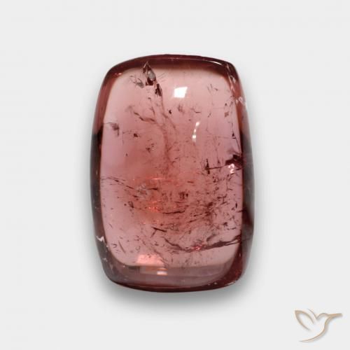 5.81ct Naturale Rosso medio Tormalina, Cuscino, Trasparente