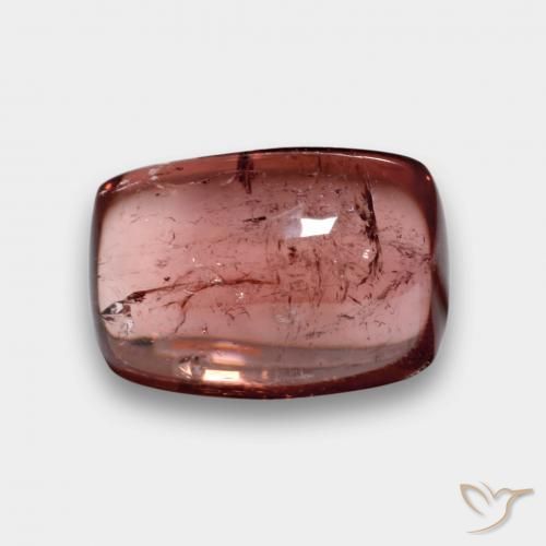 Tormalina Rosso medio naturale da 5.81 ct, Cuscino, Trasparente