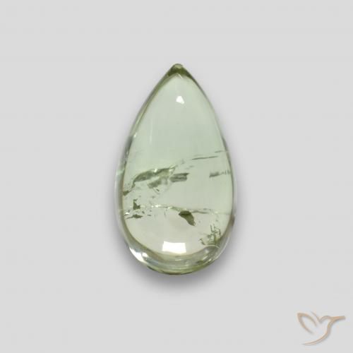 1.52ct Naturale Verde chiaro Tormalina, Forma a pera, Trasparente