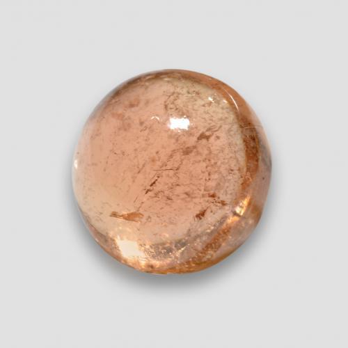 Tormalina Arancio medio-chiaro naturale da 3.18 ct, Taglio rotondo, Trasparente