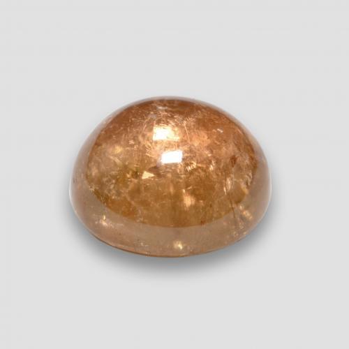 Tormalina Arancio medio-chiaro naturale da 3.18 ct, Taglio rotondo, Trasparente