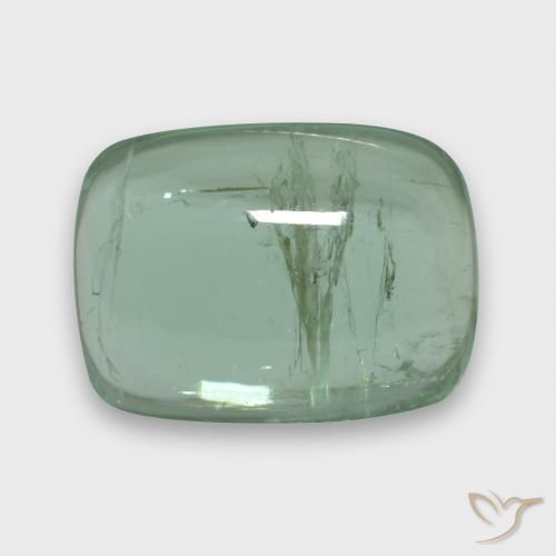 3.19ct Naturale Giallo molto chiaro Verde Tormalina, Cuscino, Trasparente