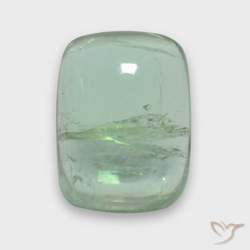 Tormalina Giallo molto chiaro Verde naturale da 3.19 ct, Cuscino, Trasparente