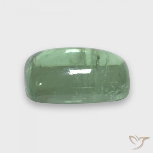 Tormalina Giallo molto chiaro Verde naturale da 3.19 ct, Cuscino, Trasparente