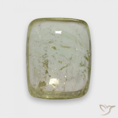 3.60ct Naturale Giallo crema pallido Tormalina, Cuscino, Trasparente