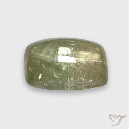 Tormalina Giallo crema pallido naturale da 3.60 ct, Cuscino, Trasparente