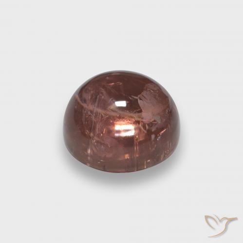 Tormalina Rosa rossastra naturale da 1.89 ct, Rotondo, Trasparente