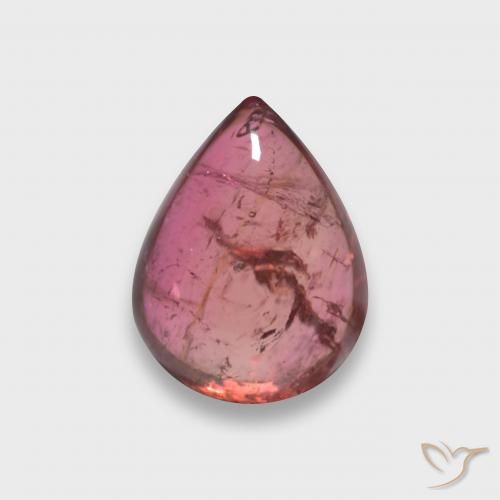 2.61ct Naturale Cremisi Profondo Tormalina, Forma a pera, Trasparente