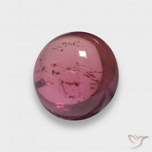 Tormalina Rosso scuro naturale da 2.24 ct, Rotondo, Trasparente