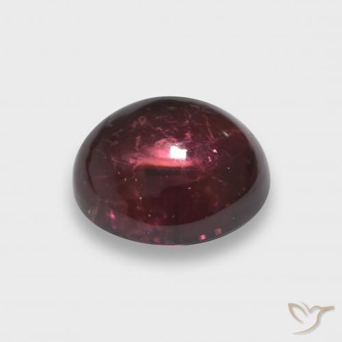 Tormalina Rosso scuro naturale da 2.24 ct, Rotondo, Trasparente