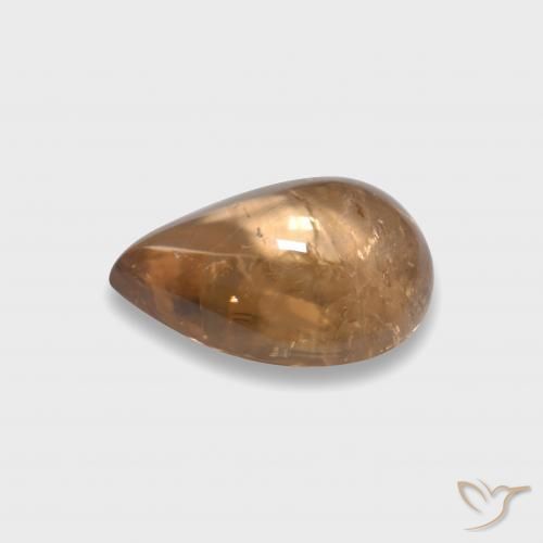Tormalina Arancione chiaro naturale da 3.15 ct, Forma a pera, Trasparente