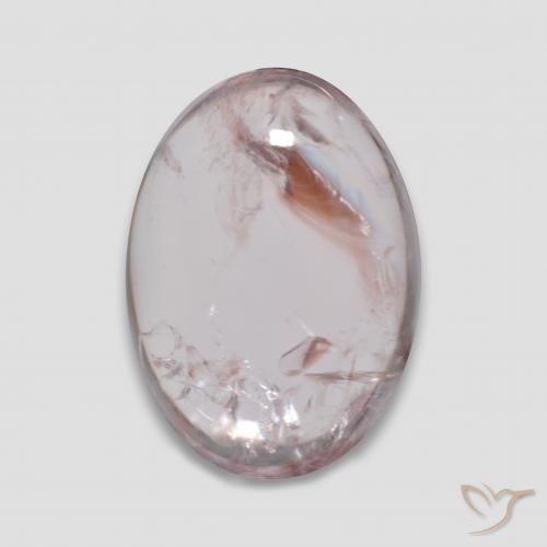 Tormalina Rosa chiaro naturale da 13.66 ct, Ovale, Trasparente