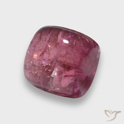 2.13ct Naturale Rosso medio Tormalina, Cuscino, Trasparente