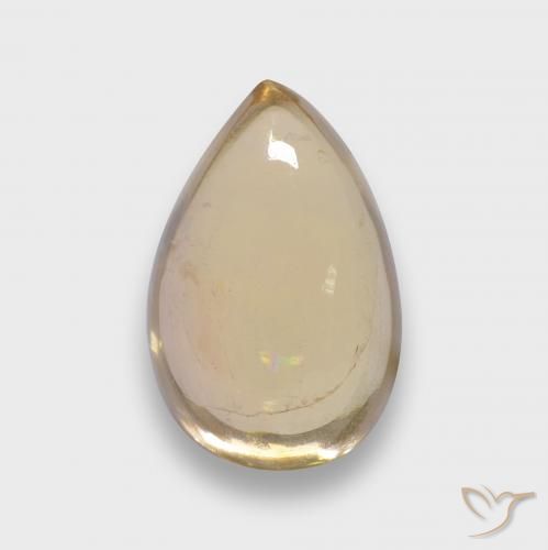 2.42ct Naturale Dorato chiaro Tormalina, Forma a pera, Trasparente