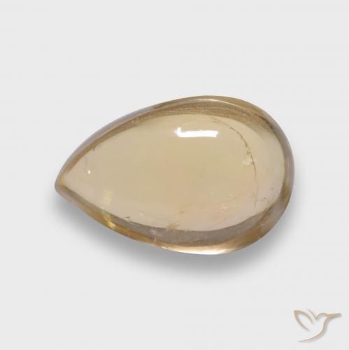 Tormalina Dorato chiaro naturale da 2.42 ct, Forma a pera, Trasparente