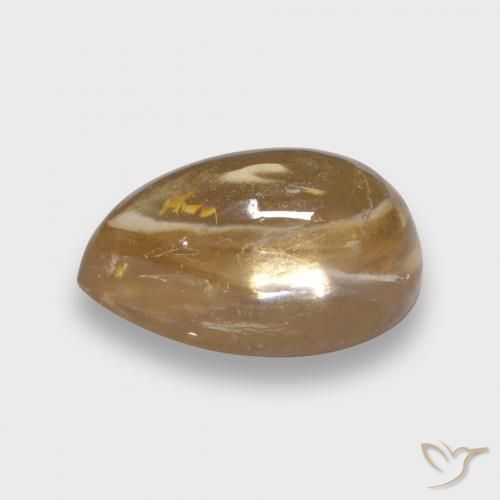 Tormalina Dorato chiaro naturale da 2.42 ct, Forma a pera, Trasparente