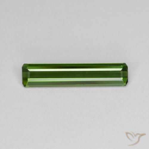 1.03ct Naturale Verde terroso Tormalina, Taglio smeraldo, VVS-VS