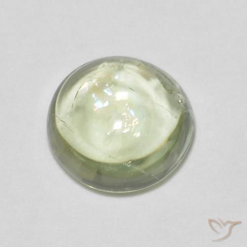 Tormalina Giallo verde naturale da 1.34 ct, Rotondo, Trasparente