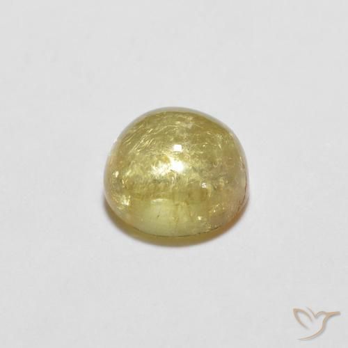 Tormalina Giallo calabrone chiaro naturale da 0.75 ct, Rotondo, Trasparente