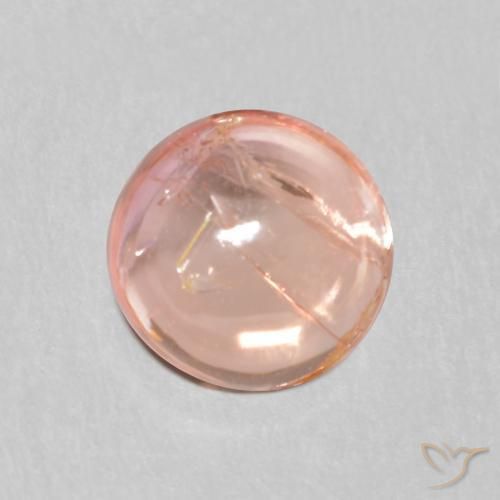 Tormalina rosso indiano naturale da 1.14 ct, Rotondo, Trasparente