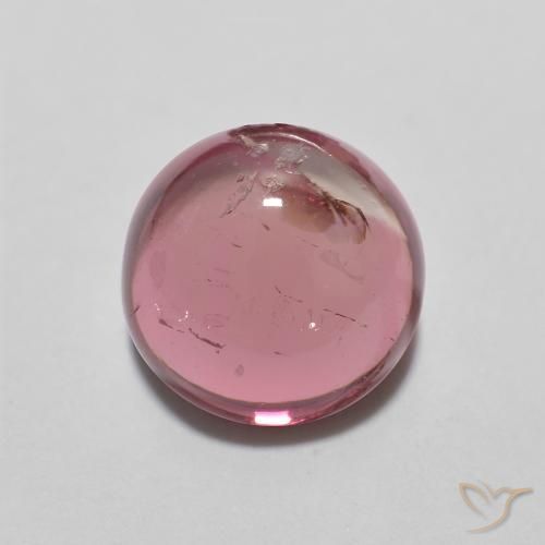 Tormalina Rosa scuro naturale da 1.45 ct, Rotondo, Trasparente
