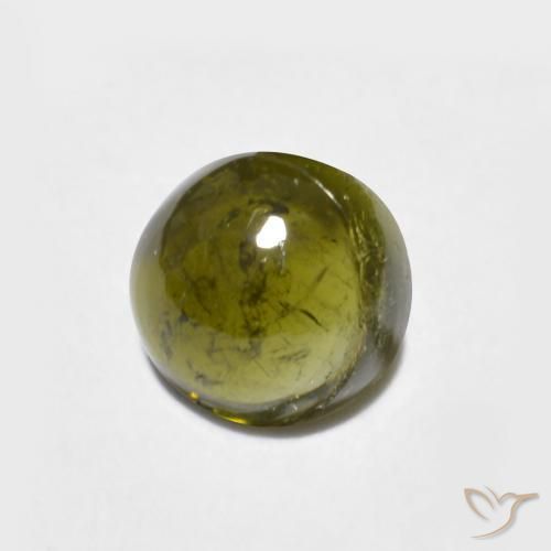 Tormalina Verde scuro naturale da 0.68 ct, Rotondo, Traslucido