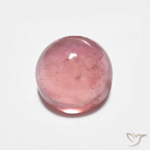 0.93ct Naturale Rosa gomma da masticare Tormalina, Rotondo, Trasparente