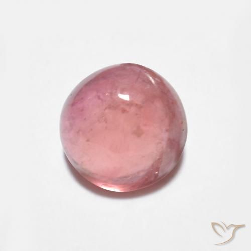Tormalina Rosa gomma da masticare naturale da 0.93 ct, Rotondo, Trasparente