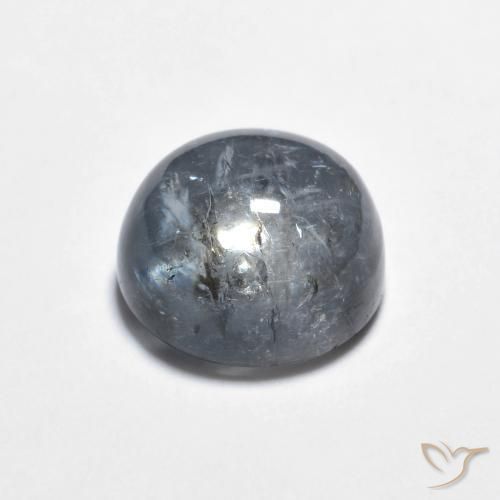 Tormalina Grigio scuro naturale da 1.88 ct, Rotondo, Trasparente