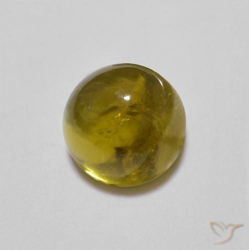 Tormalina oro terroso naturale da 0.90 ct, Rotondo, Trasparente