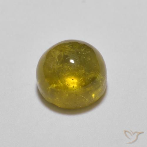 Tormalina oro terroso naturale da 0.90 ct, Rotondo, Trasparente