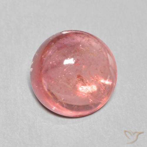 Tormalina Rosa scuro naturale da 1.66 ct, Rotondo, Trasparente